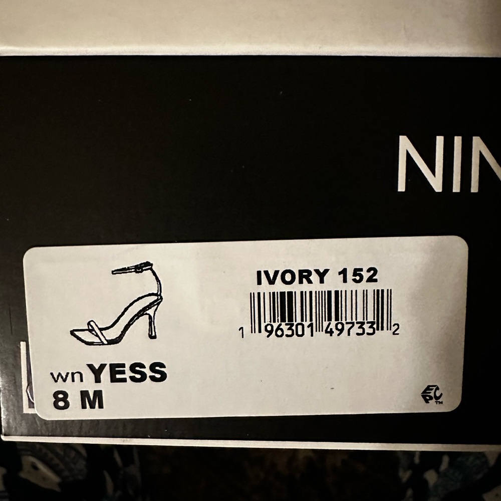 Nine West Yess Ankle Strap Ivory sandals size 8 NEW - Picture 6 of 6